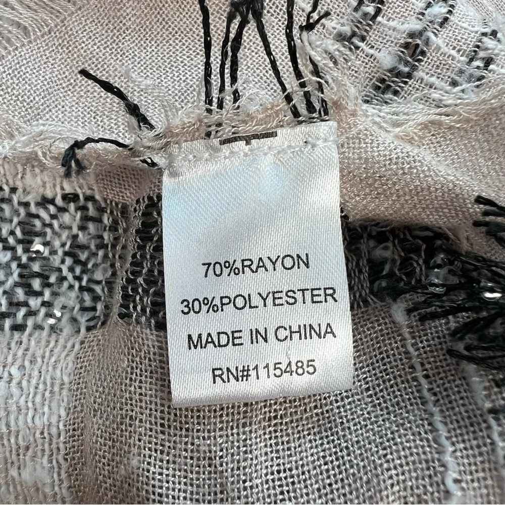 Beige and Black Women's Scarf
